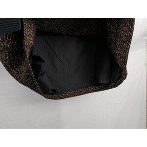 Wool Multicolor Tweed Mini Skirt Brown Blue M 8 Petite Preppy Woven Ivy Academia